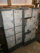 2 - 10 drawer cabinets and contents