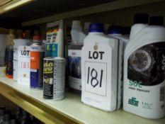 Quantity of oils and greases including 16 tubes 'blue grease', 6 tins 'white lithium grease', 6
