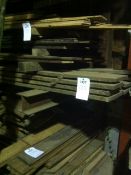 Various lengths of 19th cent thin oak. Approx. 12 lengths of old oak