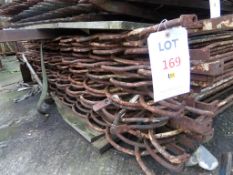 17 sections wrought iron double lop railings