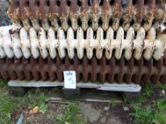 31 various size and style cast iron radiators