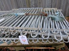 8 mild steel galvanised "bow top" railings incl one step hand rail