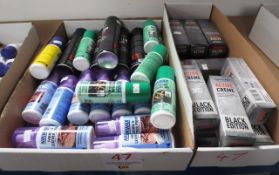 Two boxes of assorted footwear protection application products by Loa, Nikwax. Location: Unit 8,