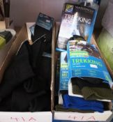 Two boxes of assorted socks to include three pairs of Seal Skinz waterproof, breathable, windproof