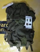 Karrimor Sabre 30 green rucksack. Location: Unit 8, Cockles Farm, Middle Pill, Saltash, Cornwall,