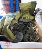 Pair of Berghaus Goretex XCR boot liners and large quantity of assorted boot lace tie ups. Location: