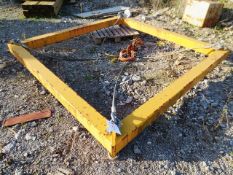 Square lifting frame, SWL 10 ton, ref no: 11501-1, 8ft x 8ft (approx) (purchaser will be required to