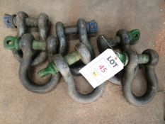 Assorted lifting shackles, as lotted (purchaser will be required to confirm in writing that they