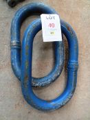 Two heavy duty oval lifting rings (purchaser will be required to confirm in writing that they will