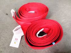 Two polyester flat lifting slings (purchaser will be required to confirm in writing that they will