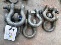 Assorted lifting shackles, as lotted (purchaser will be required to confirm in writing that they