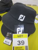2 Footjoy DryJoys Bucket Hats, black