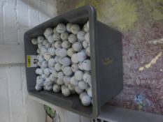 Crate of recovered golf balls estimated quantity circa 900