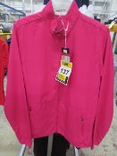 Nike womens windproof jacket, full zip, pink, Size L, Style 509349-650