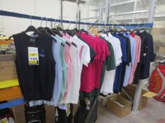 19 items of mens and womens clothing comprising 14 Polo shirts/slipover tops by Footjoy, Glenmuir
