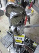 Set of Zucci ZFW300 irons, Zucci SP30 carbon shafts 3-9 iron and sand wedge