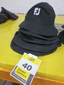 5 Footjoy Bucket hats, black, embroidered FJ logo
