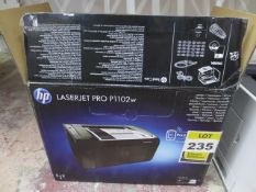 Hewlett Packard Laserjet Pro P1102W laser printer