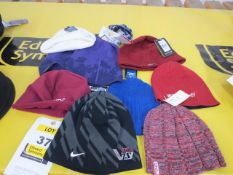 9 Various Beanies and 1 Bandana