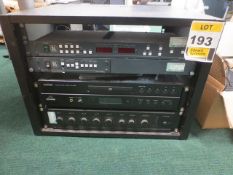 Comms cabinet with Kramer 4x4 VGA/XGA Audio Matrix Switcher, Kramer video to SXGA/HD scaler, Teac