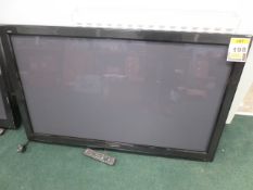 Panasonic Viera TX-P50S20B 50in LCD television with remote, Serial No FK-0550416 and wall bracket.