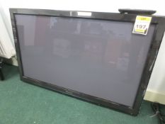 Panasonic Viera TX-P50S20B 50in LCD television, single scratch on screen, with remote, Serial No and