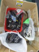 Box of audio and coaxial leads.