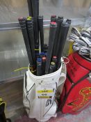 Ping used Carry Bag with approximately 30 various graphite demonstration shafts