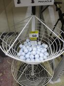 Approx. 105 Peover GC logo golf balls and two tier ball stand