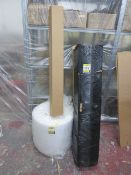70 Flat pack golf club cardboard packing boxes and roll of polythene foam packing.