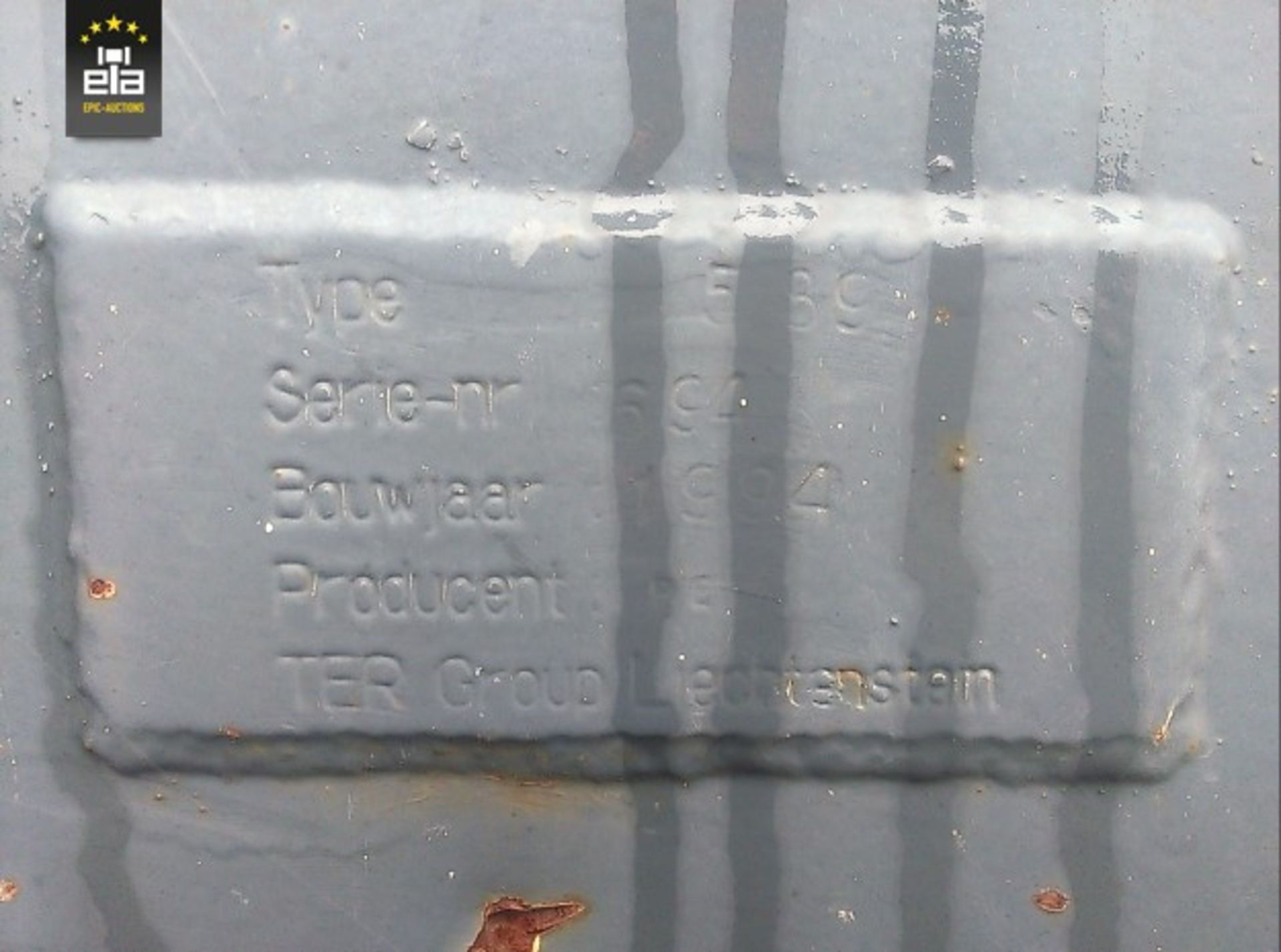 Teer container met afdekzijl 20140682 - Image 10 of 11