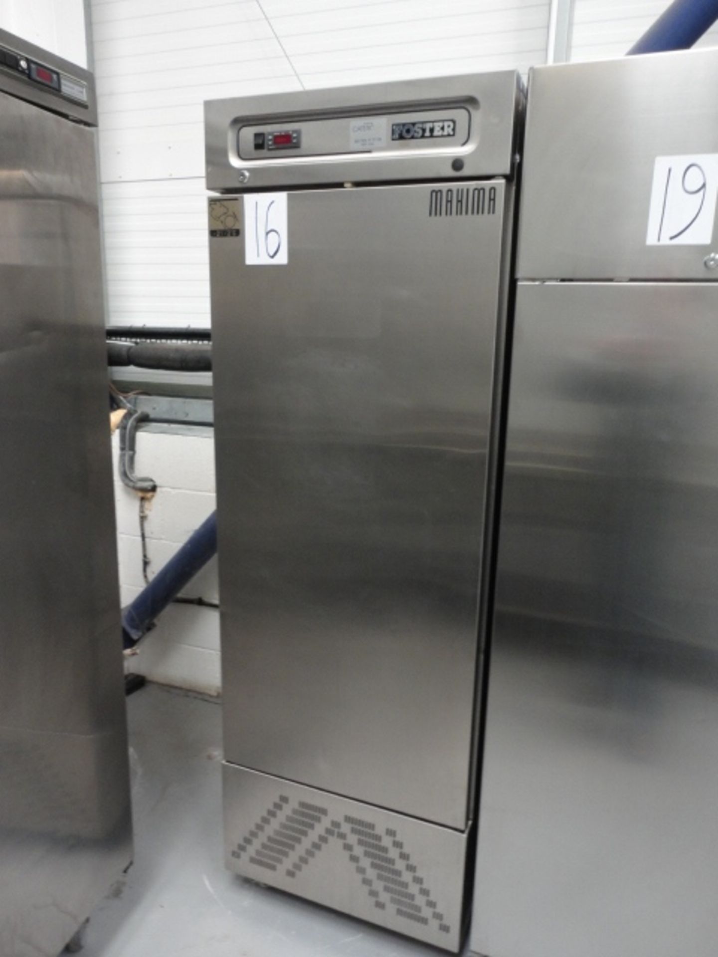 Foster Maxima Fridge. S/s. mobile on wheels. -2/+2. Approx. 2 m high x 640mm x 700mm deep - Image 2 of 2