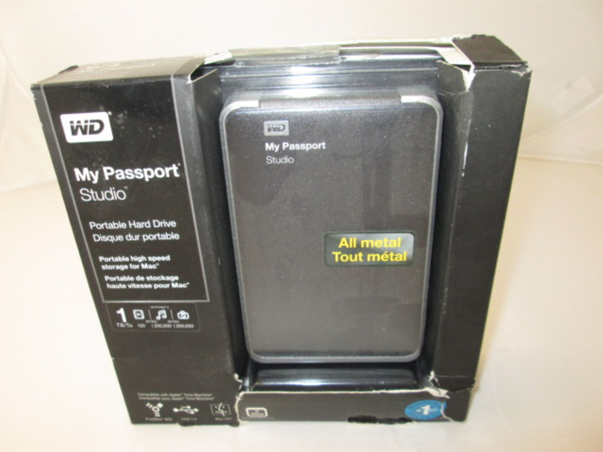 WD My Passport Studio Portable Hard Drive. 1TB. Ex Display, RRP £184.99.