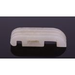 MINIATURE WHITE JADE SWORD GUARD