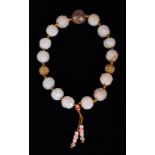 CHINESE WHITE JADE PRAYER BEADS (16 COUNT)