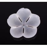 CHINESE WHITE JADE CARVED FLOWER PETALS