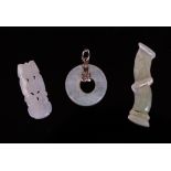 THREE PIECES JADE PENDANT