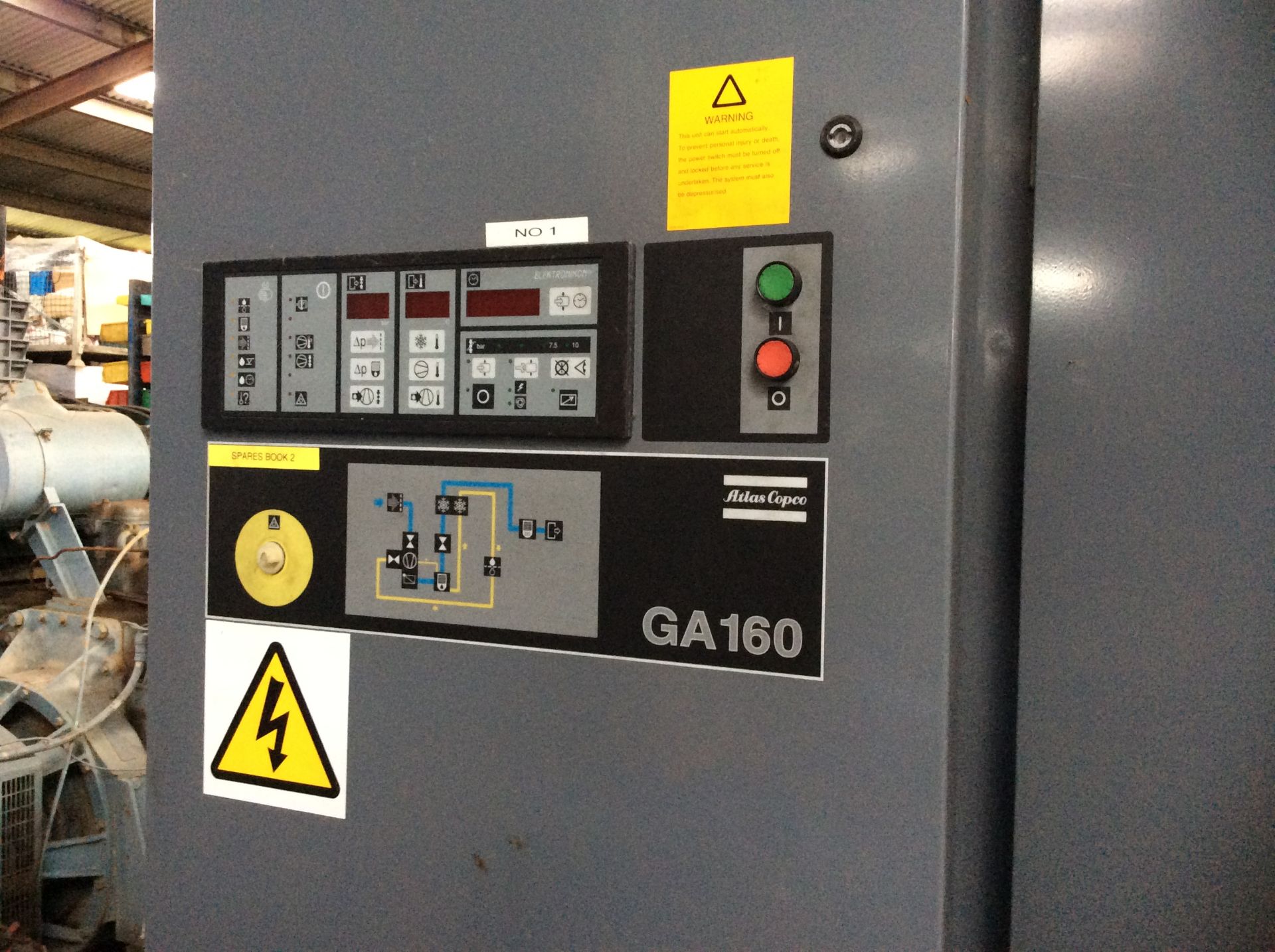 ATLAS COPCO GA160 COMPRESSOR (ATTENTION REQUIRED) - Image 2 of 4