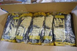 Box of 100 pairs of Chunky latex coated work gloves size XL