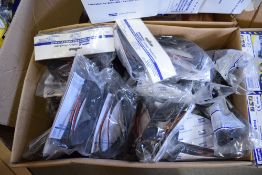 Large box of tinted safety glasses
