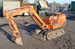 Hitachi EX8 0.8 tonne rubber tracked micro digger
S/N: 4288625
Hours: 1954
blade, piped & 1