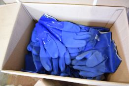 Box of approximately 20 pairs of rubber gloves size XXXL