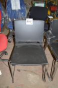 2 - steel framed arm chairs