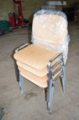 4 - steel framed beech stand chairs