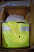 Box of 12 Hi-viz yellow jackets size M