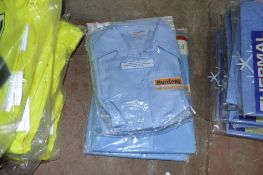 4 - various 'Burdens' logo blue work shirts
New & unused