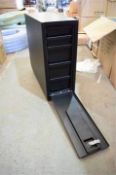 5 drawer black steel truck box
Dimensions: 54cm W x 20cm D x 45cm H
New & unused