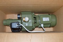 Saer TK7 240v self priming electric pump
HP:2 Hz:50
New & unused