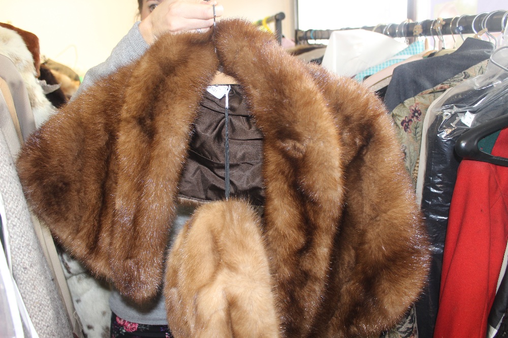 A Mink stole and hat