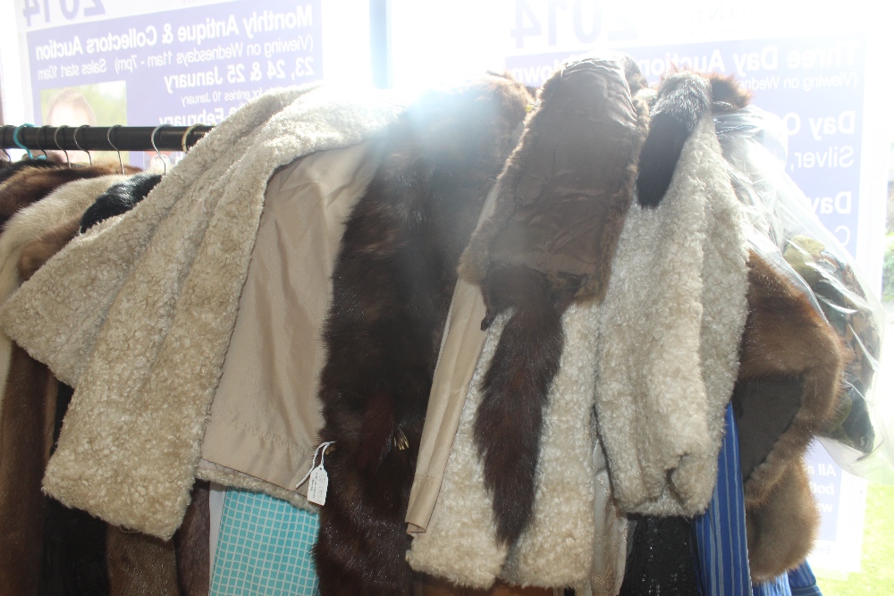 A Swedish lamb 1960s short jacket (Astraka) natural colour, together with two 1920s mink shoulder